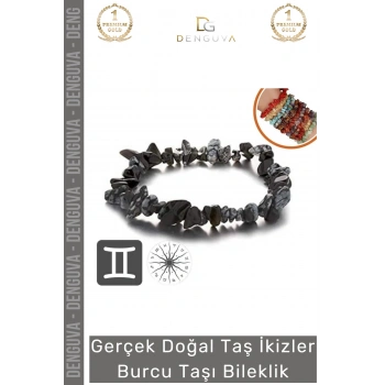 #Bileklik Doğal Taş Ayarlanabilir Esnek Su Geçirmez Hediye İkizler Burçları Burç Unisex Bileklik