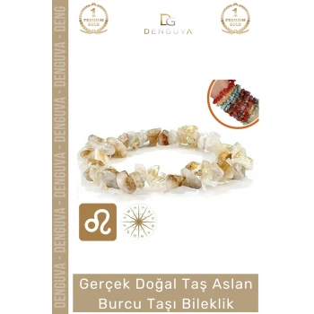 #Bileklik Doğal Taş Ayarlanabilir Su Geçirmez Hediye Tasarım Aslan Burçları Burç Unisex Bileklik