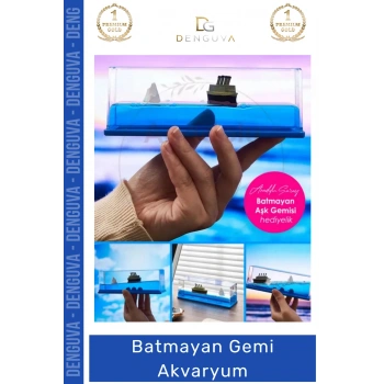 #BatmazGemi Batmaz Gemi Devrilmez Sıvı Yoğunluklu Şık Masaüstü Doğum Günü Hediye Sevgiliye Akvaryum