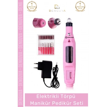 Elektrikli 9V Tırnak Törpü Makinesi Profesyonel Mini El Motoru Takımı Manikür Pedikür Seti