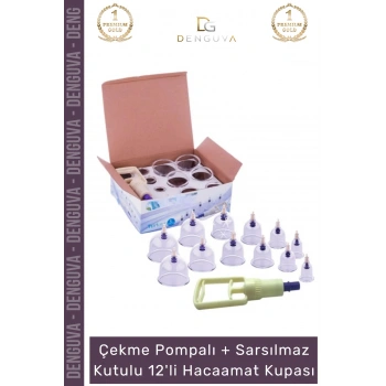 #HacamatSeti Vakumlu Masaj Pratik Kan Dolaşımı Hızlandırıcı 12li Hacamat Kupa Seti