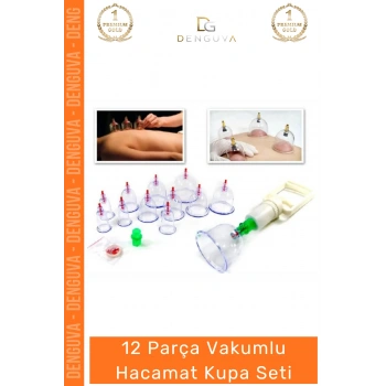 #HacamatSeti Profesyonel Vakum Masaj Terapi Fizyoterapi Hacamat 12li Kupa Çekme Seti