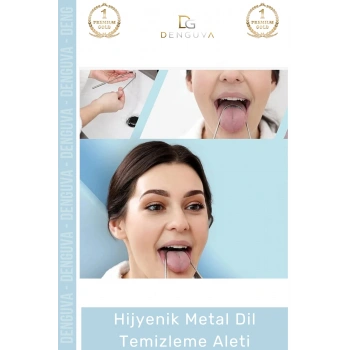 #DilTemizleyici Paslanmaz Çelik Profesyonel Hijyenik Günlük Ağız Bakım Seti Metal Dil Temizleme Aleti