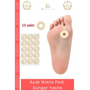 #AyakPedi 15 Adet Ekonomik Paket Hassas Bölge Koruyucu Yumuşak Konforlu Ayak Nokta Pedi Süngeri