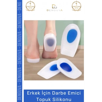 #TopukSilikonu Erkek Ayak Sağlığı Medikal Mavi Destekli Silikon Yumuşak Darbe Emici Topuk Silikonu