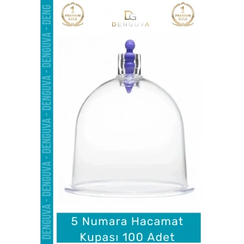 #HacamatKupası Medikal Steril Pürüzsüz Kaliteli Tek Kullanımlık 5 Numara Hacamat Kupası - 100 Adet