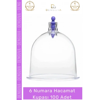 #HacamatKupası Profesyonel Hijyenik Vakumlu Pürüzsüz Kaliteli Ekonomik Klinik 6 Numara Hacamat Kupası - 100 Adet