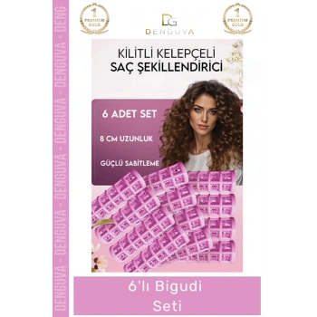 #BigudiSeti Isısız Saç Şekillendirici Hacim Veren Dalgalı Doğal Bukle Yapıcı Plastik 6lı Bigudi Set