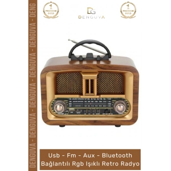 #Radyo Bluetooth FM USB Kart Girişli Taşınabilir Everton Ses Sistemi Aux Şarjlı Nostaljik Radyo