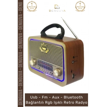 #Radyo Everton RT675 Bluetooth Nostalji FM USB SD Kart Girişli Şarjlı Retro Mp3 Player Müzik Kutusu