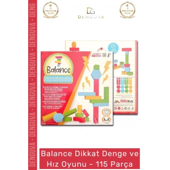 #Oyuncak Eğitici Zeka Geliştirici 115 Parça Taş 63 Kart Zil İçeren Balance Dikkat Denge Hız Oyunu