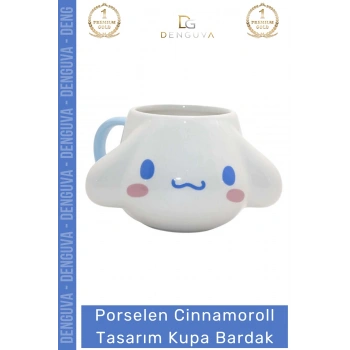 #Bardak Porselen Cinnamoroll Desenli Mat Şık Dayanıklı Kaliteli Tasarım Kupa Bardak 9*13 Cm