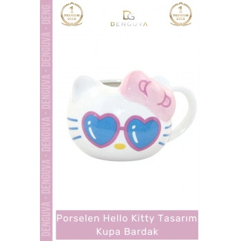 #Bardak Porselen Şık Tasarım Dekoratif 225 ml Hediye Kaliteli Dayanıklı Hello Kitty Kupa Bardak