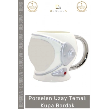 #Bardak Uzay Temalı Porselen Kaliteli Modern Şık Tasarım Dekoratif Hediye Kupa Bardak 11*15 Cm