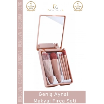 #MakyajSeti Profesyonel Ergonomik Yumuşak Sentetik Seyahat Kompakt Geniş Aynalı Makyaj Fırça Seti