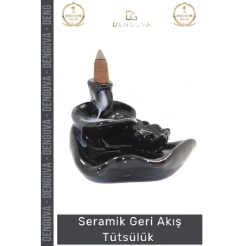 #Tütsülük İthal Seramik Geri Akışlı Dekoratif Şık Hediyelik Aromatik Oda Kokusu Biblo 10*12 Cm