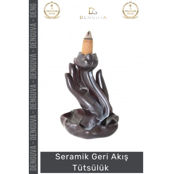 #Tütsülük İthal Seramik Dekoratif Geri Akışlı Tütsülük Modern Tasarım Şık Aksesuar Oda Kokusu Biblo