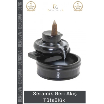 #Tütsülük İthal Seramik Dekoratif Geri Akışlı Şık Modern Hediyelik Estetik Oda Kokusu Biblo 9*10 Cm