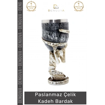 #Bardak Paslanmaz Şık Hediyelik Mat Modern Dayanıklı Estetik Lüks Çelik Kadeh Bardak 18*7 Cm