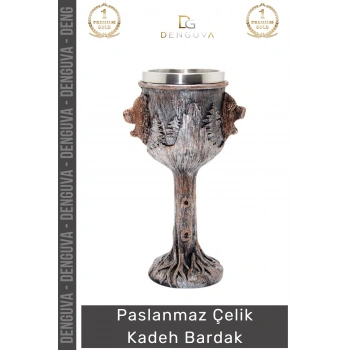 #Bardak Paslanmaz Çelik Mat Gümüş Tasarım Modern Şık Dayanıklı 180 Ml Hacim Kadeh Bardak 19*7 Cm