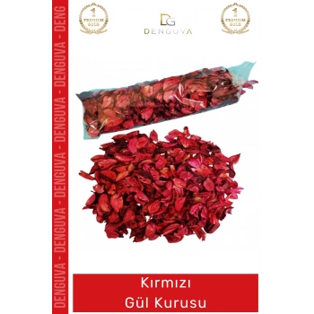 #GülKurusu Kırmızı Kuru Gül Yaprağı Hediyelik Kutu Süsleme Dekoratif Doğal Gül Kurusu Kokulu 100 Gr