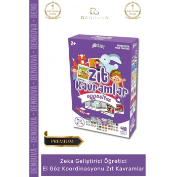 #Oyuncak Eğitici Zeka Geliştiren Dil Öğrenimi Aktivite Seti Güvenli Hobi 48 Parça Zıt Kavramlar