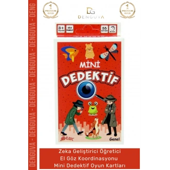 #OyunKartı Zeka Geliştirici Hız Odaklanma Görsel Algı 55 Kartlı Mini Dedektif Genel Oyun Kartı