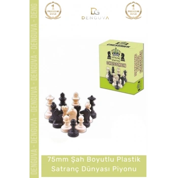 #SatrançPiyonu Eksik Takımı Tamamlama Şah Boyu Dayanıklı 75mm Büyük Plastik Satranç Dünyası Piyonu