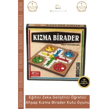 #KızmaBirader Eğitici Doğal Dayanıklı Zihinsel Gelişim Destekli Partisi Ahşap Kızma Birader Kutu Oyunu