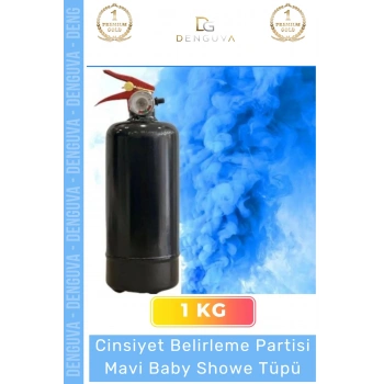 #BabyShower Cinsiyet Belirleme Holi Tozu Yangın Söndürücü Doğal Mavi Erkek Bebek Baby Shower Tüpü