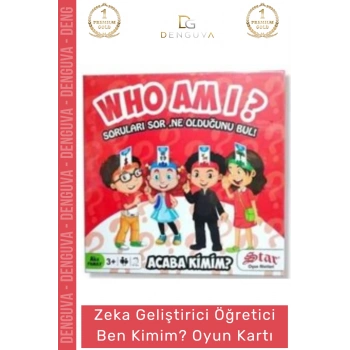 #KutuOyunu Tahmin Etme Eğitici Aile Zeka Oyunu Dikkat Geliştirici Who Am I Acaba Kimim ? Mini Kart
