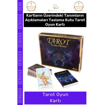 #TarotKartı Lüks Seri 78 Adet Kartlı Türkçe Rehberli Kaliteli Baskı Taslama Kutu Tarot Oyun Kartı