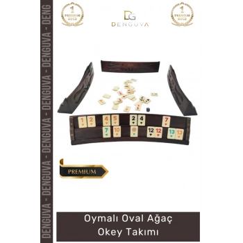 #OkeyTakımı El İşçiliği Masif Ahşap Lüks Tasarım Kaliteli Şık Ağaç Oymalı Oval Ağaç Okey Takımı