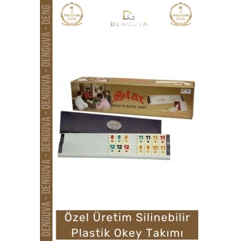 #OkeyTakımı Hijyenik Kir Tutmaz Çizilmez Silinir Altın Plastik Kahveci Okey Takımı