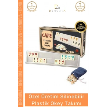 #OkeyTakımı Kir Tutmayan Çizilmeye Dayanıklı Silinebilir Leke Tutmaz Kahveci Kafe Okey Takımı