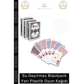 #İskambil Su Geçirmez Dayanıklı Profesyonel Texas Holdem Blackjack Poker Yarı Plastik Oyun Kağıdı
