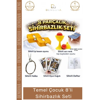 #SihirbazlıkSeti 8li Başlangıç Seviyesi Eğitici Çocuk Oyuncak Hobi Hediye Kibrit Defter Sihirbazlık Seti