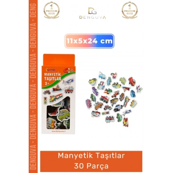 #MıknatıslıTaşıtlar Eğitici Oyuncak Mıknatıslı Araçlar Seti Buzdolabı Magneti Gelişim Manyetik Taşıtlar 30 P