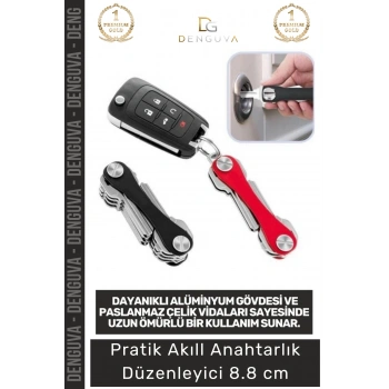 #AnahtarlıkDüzenleyici Dayanıklı Alüminyum Gövde Paslanmaz Çelik Pratik Kompakt Akıllı Anahtarlık Düzenleyici