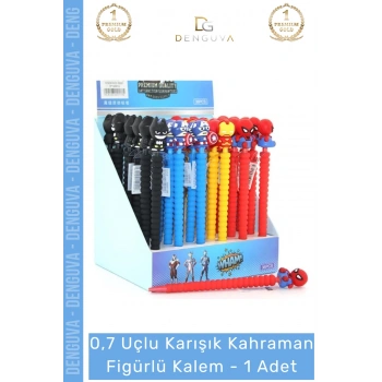#FigürlüKalem Eğlenceli 0.7 mm Uçlu Ergonomik Kaliteli Tasarım Okul Kahraman Figürlü Kalem - 1 Adet