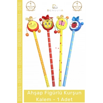 #KurşunKalem Renkli Sevimli Hayvanlı Dayanıklı Ergonomik Okul Hediyelik Ahşap Figürlü Kurşun Kalem