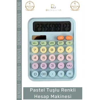 #HesapMakinesi Estetik Pastel Ergonomik Ofis Okul Fonksiyonel Büyük Ekran Tuşlu Renkli Hesap Makinesi