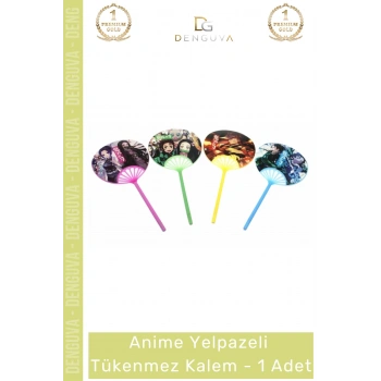 #Kalem Anime Figürlü Estetik Tasarım Kaliteli Okul Kırtasiye Hediye Yelpazeli Tükenmez Kalem