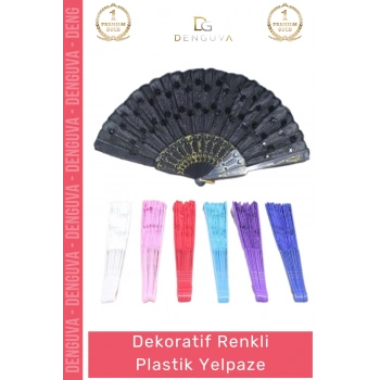 #Yelpaze Katlanabilir Dayanıklı Şık Portatif Modern Zarif Hafif Dekoratif Renkli Plastik Yelpaze