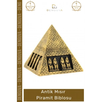 #PiramitBiblo Antik Mısır Temalı Estetik Dekoratif Polyester Taş Tozu Kompakt İşçilik Piramit Biblo