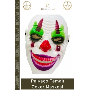 #Maske Psikopat Korku Temalı Film Karakteri Kostüm Partisi Aksesuarı Palyaço Temalı Joker Maske