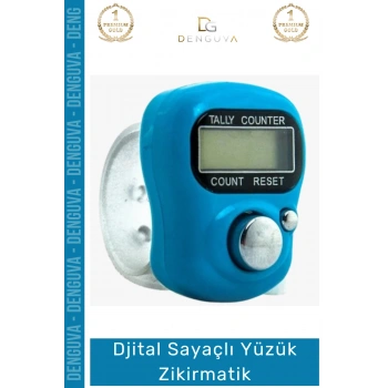 #Zikirmatik Dijital Sayaçlı Şeffaf Silikon Kordonlu Pratik Renkli Ayarlanabilir Yüzük Zikirmatik