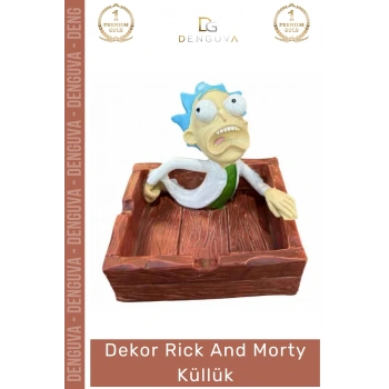 #Küllük Tasarım Dekoratif Karakter Temalı Dayanıklı Koleksiyon Masaüstü Ofis Hediye Rick And Morty Küllük