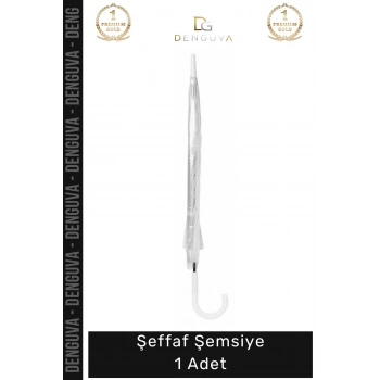 #Şemsiye Modern Dayanıklı Fiber Glas Otomatik Mekanizma Su Geçirmez POE Gövde Lüks Şeffaf Şemsiye