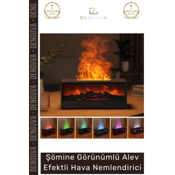 #HavaNemlendirici Şömine Görünümlü Ultrasonik LED Uzaktan Kumandalı Modern Alev Efektli Hava Nemlendirici